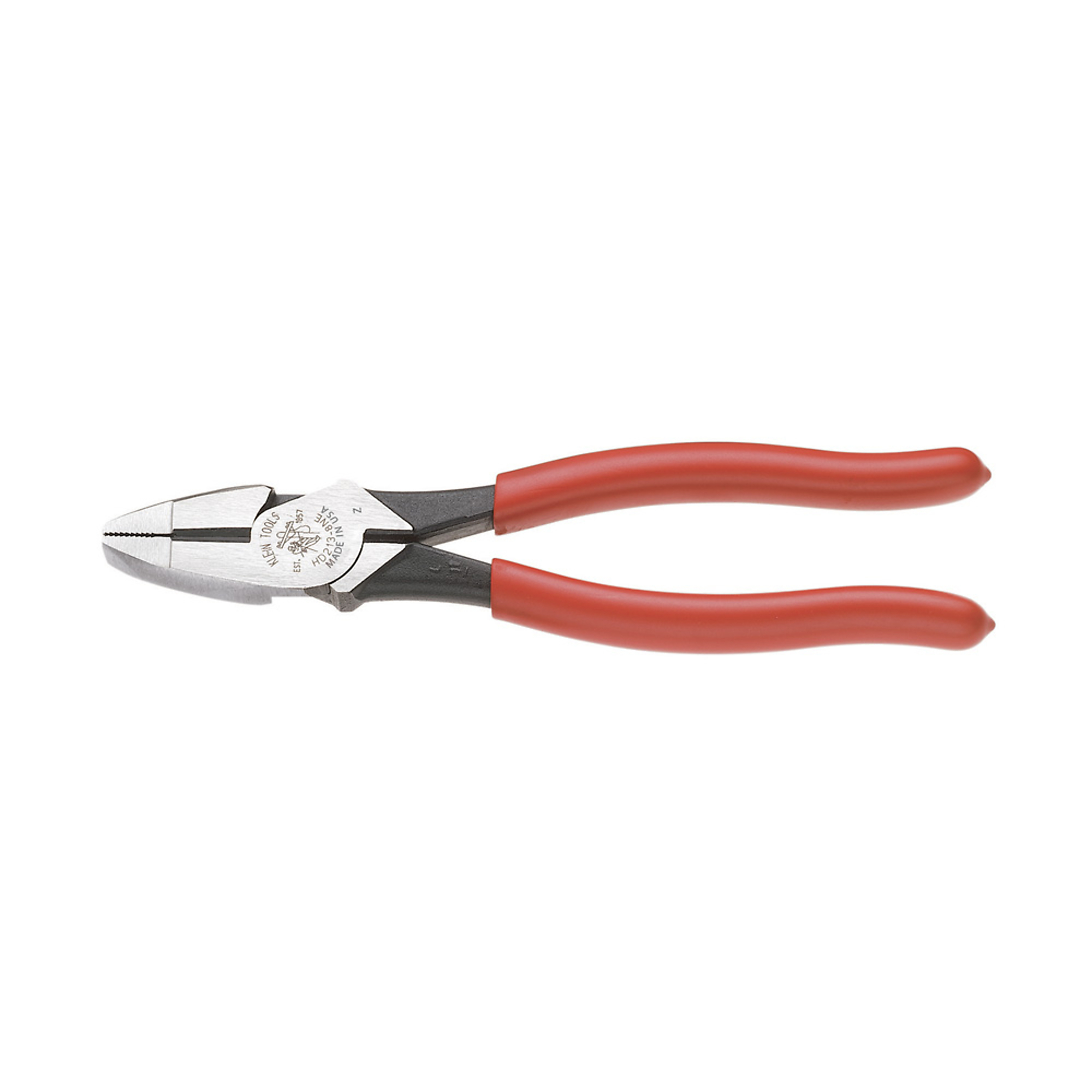 Klein Tools, Heavy Duty Lineman's Pliers, 9in., Pieces (qty.) 1 Material Steel, Jaw Capacity 1.38 in, Model# HD213-9NE